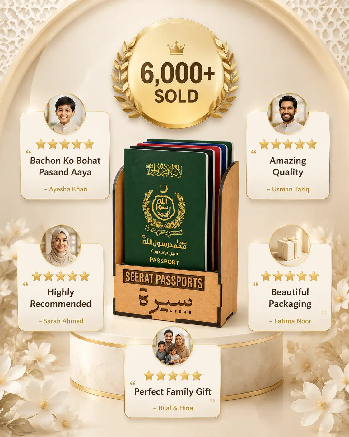 BUNDLE OF 5 SEERAHT PASSPORTS– A Journey Through the Lives That Changed the World